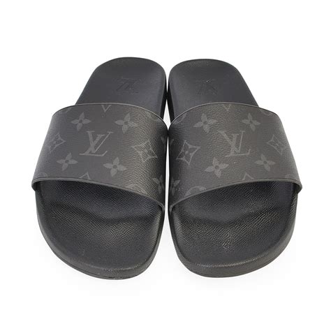 louis vuitton waterfront mule sandals in black